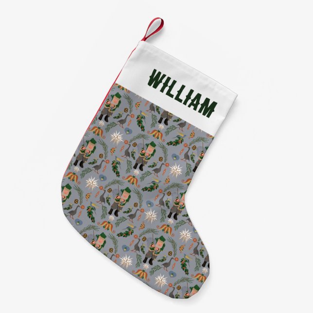 Petite Chaussette De Noël Bellsnickel et Pennsylvanie Motifs de Noël (Devant (Accrochage))