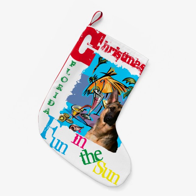 Petite Chaussette De Noël Berger Allemand (Devant (Accrochage))