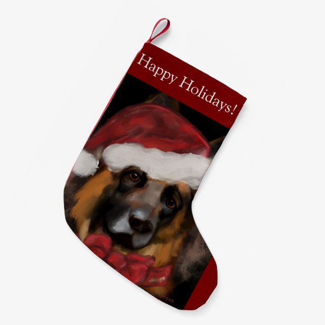 PETITE CHAUSSETTE DE NOËL BERGER ALLEMAND  (Devant (Accrochage))