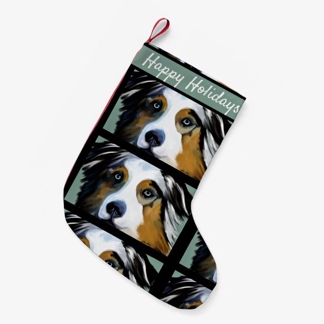 PETITE CHAUSSETTE DE NOËL BERGER AUSTRALIEN  (Devant (Accrochage))