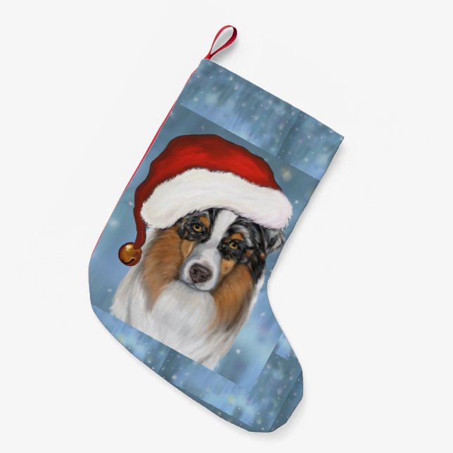 Petite Chaussette De Noël Berger Australien Santa (Devant (Accrochage))