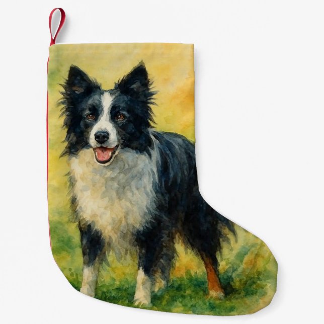 Petite Chaussette De Noël Berger de la frontière (Devant)