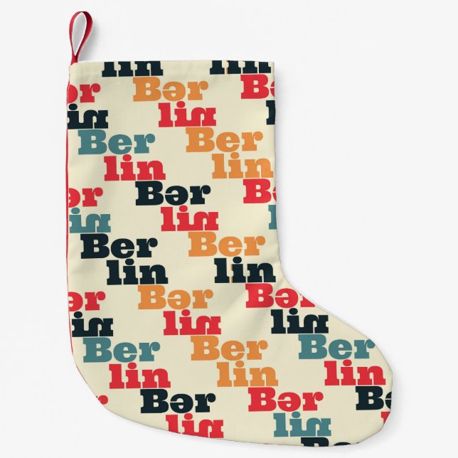 Petite Chaussette De Noël Berlin Digital Creative, Motif imprimé. (Devant)
