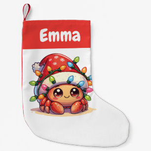Petite Chaussette De Noël bermite crabe Joyeux Noël Animaux d'hiver Crabes
