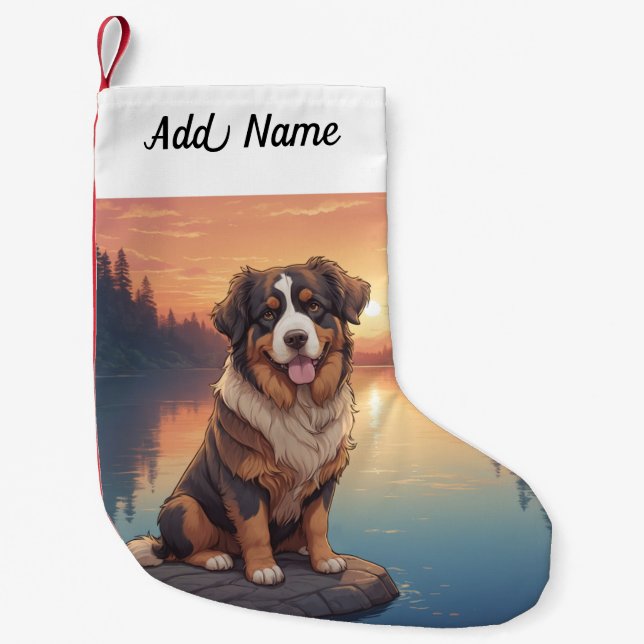Petite Chaussette De Noël Bernese Mountain Dog (Devant)