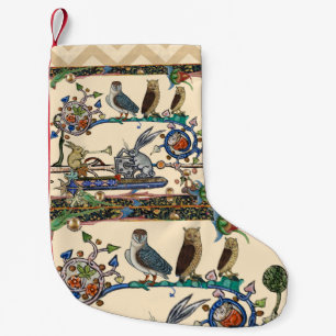 PETITE CHAUSSETTE DE NOËL BESTIAIRE MÉDIÉVAL ÉTRANGE FAISANT DE LA MUSIQUE H