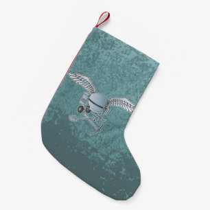 Petite Chaussette De Noël Béton bleu-gris