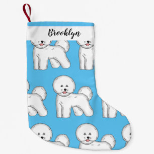 Petite Chaussette De Noël Bichon frise dog dessin animé