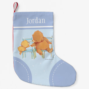 Petite Chaussette De Noël Big Ours Brown Aide Petit Ours Jaune
