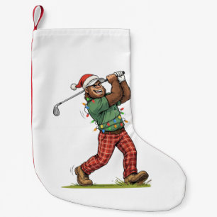 Petite Chaussette De Noël Bigfoot Sasquatch Golf Noël 2026 Vacances  