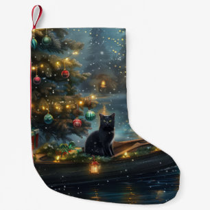 Petite Chaussette De Noël Black Cat Noël Festive Voyage