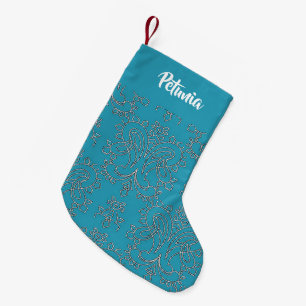 Petite Chaussette De Noël Bleu