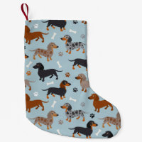Bleu de motif de pattes et d'os de teckel