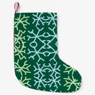 Petite Chaussette De Noël Bleu gr flocons de neige Noël motif neige motif