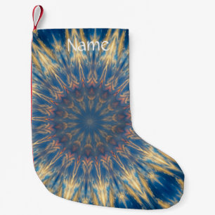 Petite Chaussette De Noël Blue Chakra Kaleidoscope Thunder_Cove