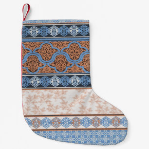 Petite Chaussette De Noël Boho Floral Stripes : Ethnic Seamless Collection