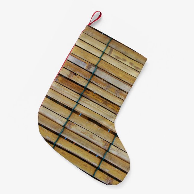 Petite Chaussette De Noël Bois d'époque en bois (Devant (Accrochage))