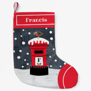 Petite Chaussette De Noël Boîte postale de Noël personnalisée et rangement d