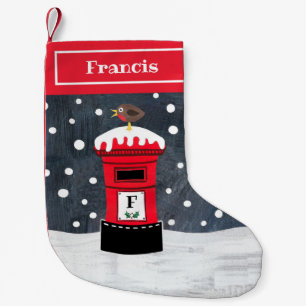 Petite Chaussette De Noël Boîte postale de Noël personnalisée et rangement d