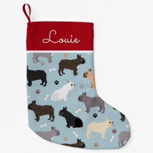 Petite Chaussette De Noël Bones et pattes de Bulldog