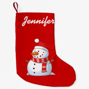 Petite Chaussette De Noël bonhomme de neige de Noël personnalisé