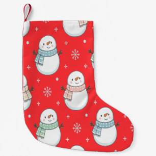 Petite Chaussette De Noël Bonhomme de neige Magie d'hiver Confortable Mignon