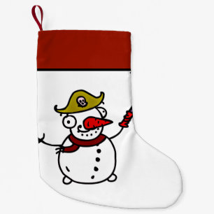 Petite Chaussette De Noël bonhomme de neige pirate Noël