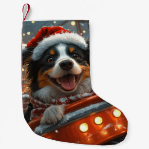 Petite Chaussette De Noël Border Collie Chien Montagnes Russes Noël