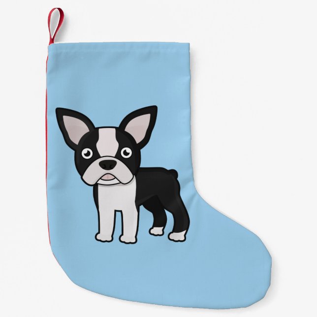Petite Chaussette De Noël Boston mignon Terrier (Devant)