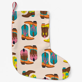 Petite Chaussette De Noël Bottes Wild West Cowboy : Motif de concept de mode