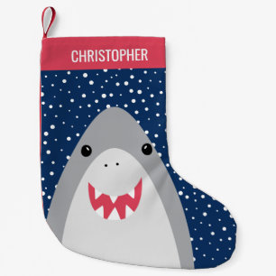 Petite Chaussette De Noël Bouche de Noël aux requins mignons