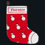 Petite Chaussette De Noël Bouchon De Neige Personnalisé<br><div class="desc">Cette réserve de Noël personnalisée présente le personnage Snowman de l'équipage de Noël.</div>