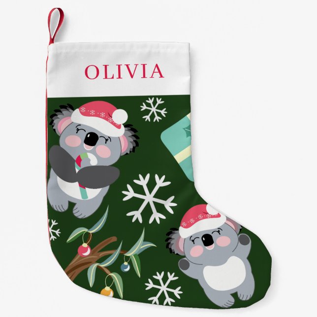 Petite Chaussette De Noël Bouchon de Noël Cute Koala (Devant)