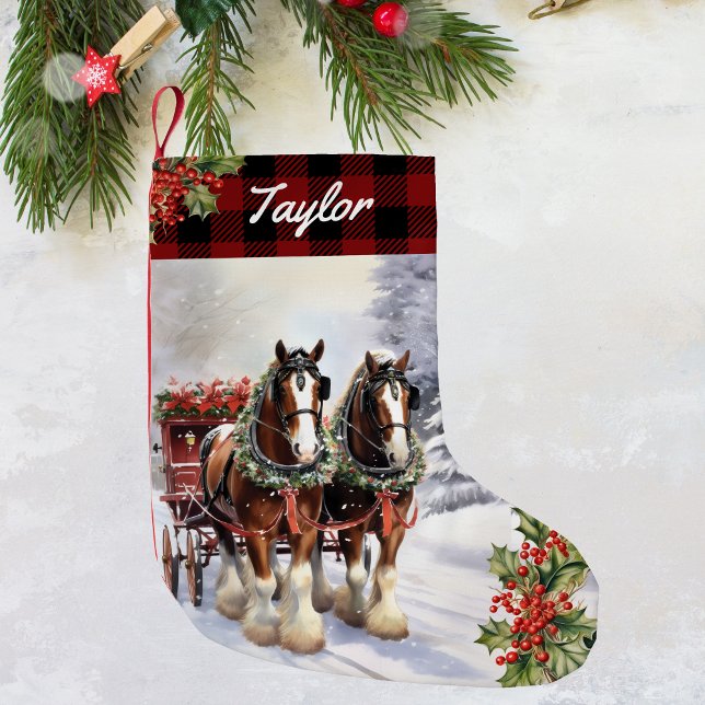 Petite Chaussette De Noël Bouchon de Noël personnalisé Clydesdale (Créateur téléchargé)