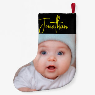 Petite Chaussette De Noël Bouchon personnalisé pour bébé - 1ère photo de Noë