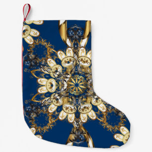 Petite Chaussette De Noël Boucles d'or, Motif Vintage oriental.