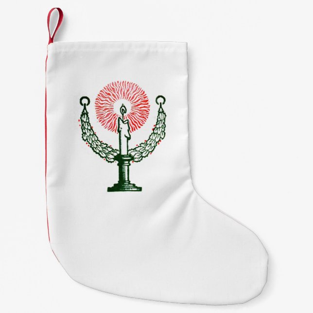 Petite Chaussette De Noël Bougie de Noël traditionnelle (Devant)