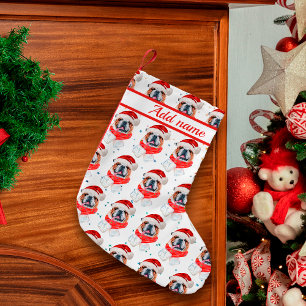 Petite Chaussette De Noël Bouledogue Anglais Race de Chien Noël