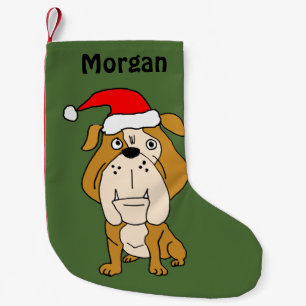 Petite Chaussette De Noël Bouledogue drôle dans le bas de Noël de casquett