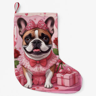 Petite Chaussette De Noël Bouledogue Français Amoureux French Bulldog