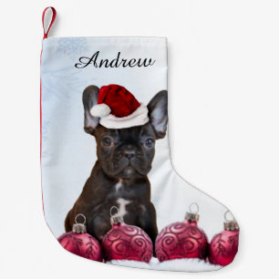 Petite Chaussette De Noël Bouledogue français de Noël