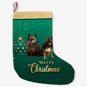 Petite Chaussette De Noël Bouledogue français Joyeux Noël Bouledogue