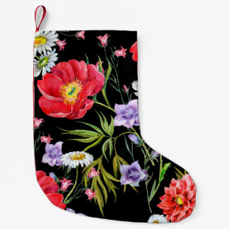 Petite Chaussette De Noël Bouquet, aquarelle, motif transparent