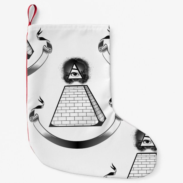 Petite Chaussette De Noël bourse de noël illuminati xmas (Devant)