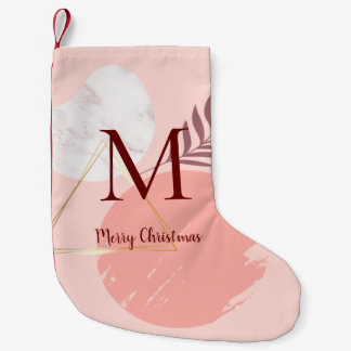 Petite Chaussette De Noël Boutique de Noël moderne en rose personnalisé