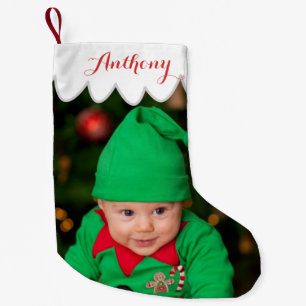 Petite Chaussette De Noël Bouts de Noël personnalisés avec votre photo