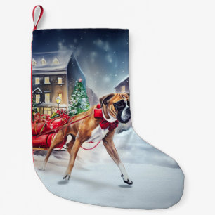 Petite Chaussette De Noël Boxeur Saison des Fêtes de Noël