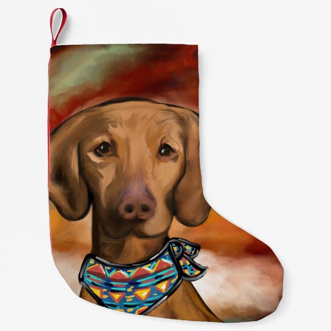Petite Chaussette De Noël Braque hongrois (Devant)