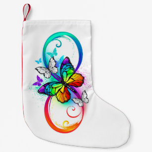 Petite Chaussette De Noël Bright infinity with rainbow butterfly