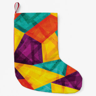 Petite Chaussette De Noël Bright Mosaic Grunge Motif transparent